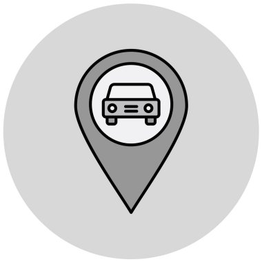 araba simgesi vektör illüstrasyonu