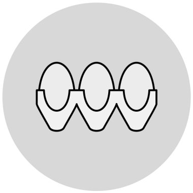Yumurta simgesi vektör illüstrasyonu