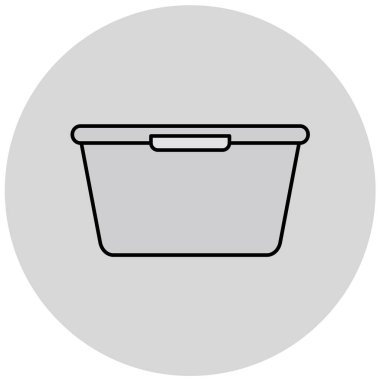 Yiyecek sepeti simgesinin vektör illüstrasyonu