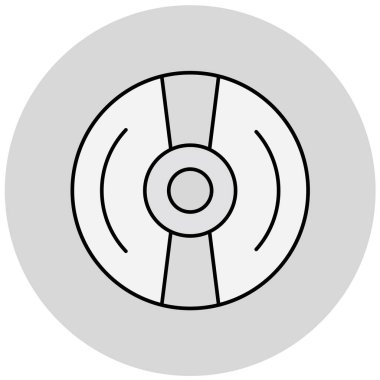 CD mi? Web simgesi basit illüstrasyon