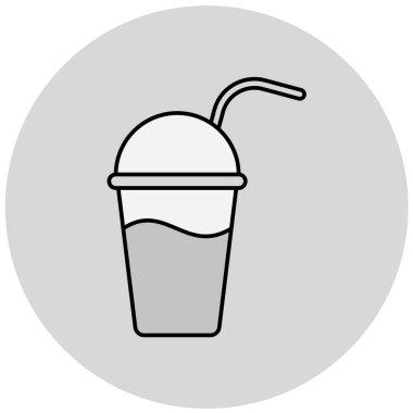 Kokteyl ikonu vektör illüstrasyonu