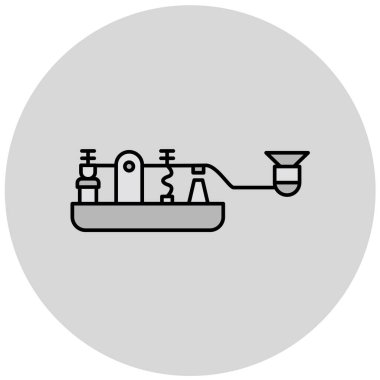 Modern b 'nin vektör illüstrasyonunda gaz ikonu yok