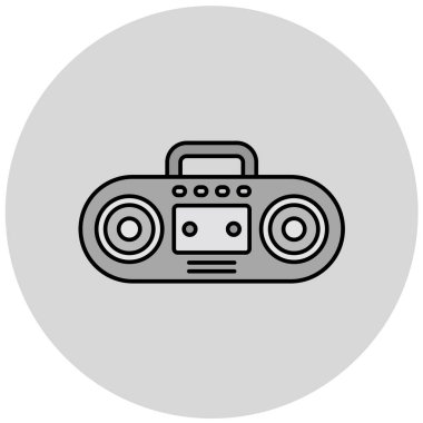 Web tasarımı için basit radyo vektör simgesi çizimi