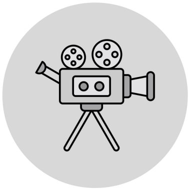 video kamera ikonu vektör illüstrasyonu