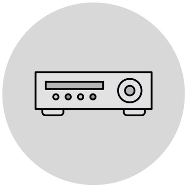 Radyo. Web simgesi basit illüstrasyon