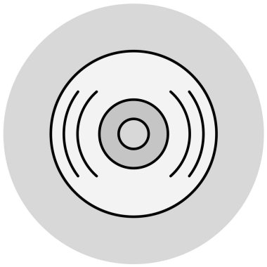 CD mi? Web simgesi basit illüstrasyon