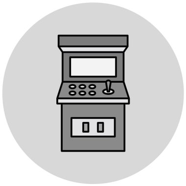 Oyun makinesi, web simgesi basit illüstrasyon