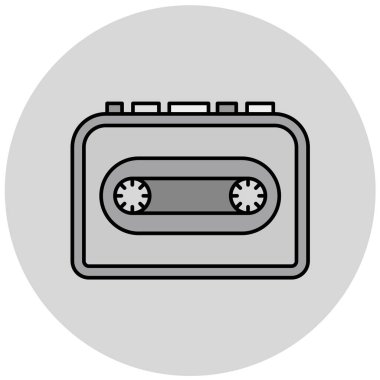 kaset kaset simgesi, vektör illüstrasyonu