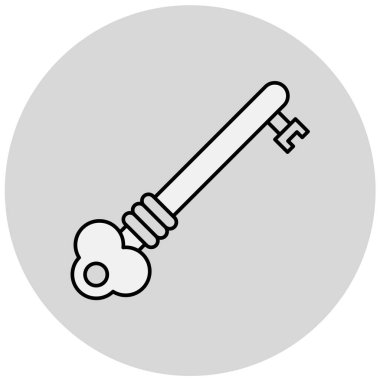 Gri arkaplanda simge vektör illüstrasyonu