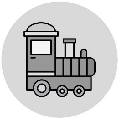 Gri arkaplanda simge vektör illüstrasyonu