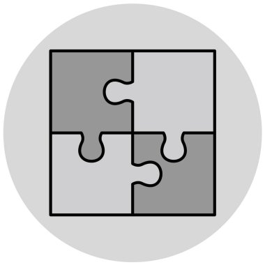 Bulmaca simgesi vektör çizimi