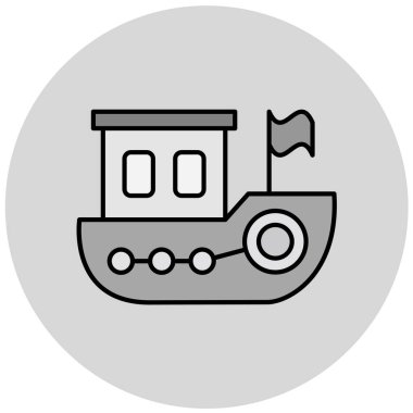 Bir gemi simgesinin vektör çizimi