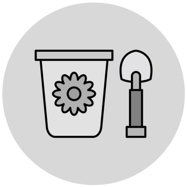 Bahçe simgesinin vektör illüstrasyonu