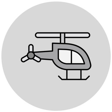 Helikopter. Web simgesi basit illüstrasyon