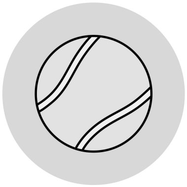 Tenis topu. Web simgesi basit illüstrasyon