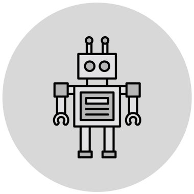 Robot simgesi, vektör çizimi