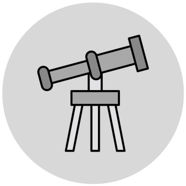 Teleskop modern simgesinin vektör çizimi