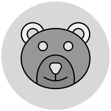 Ayı. Web simgesi basit illüstrasyon