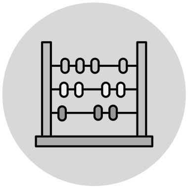Abaküs. Web simgesi basit illüstrasyon