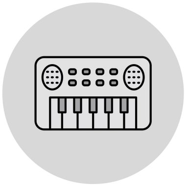 Müzik. Web simgesi basit illüstrasyon