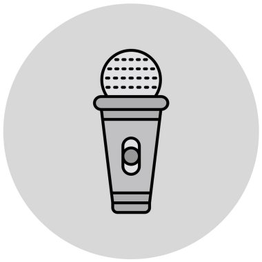 Mikrofon. Web simgesi basit tasarım