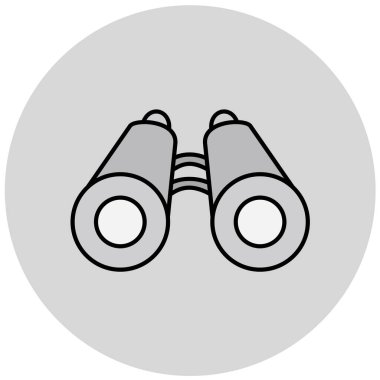 dürbün simgesi. Düz dizayn. vektör illüstrasyonu.