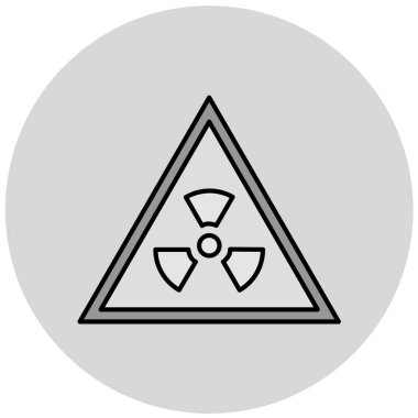 Radyasyon ikonu beyaz arka planda izole edildi. Tehlike sembolü vektör illüstrasyonu.