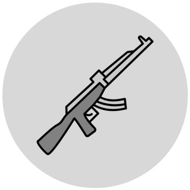 Askeri silah ikonu. vektör illüstrasyonu