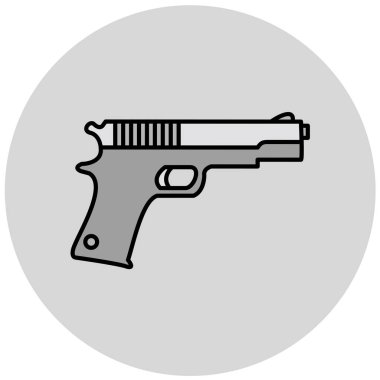 Bir silah simgesinin vektör illüstrasyonu