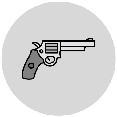 Bir revolver simgesinin vektör çizimi