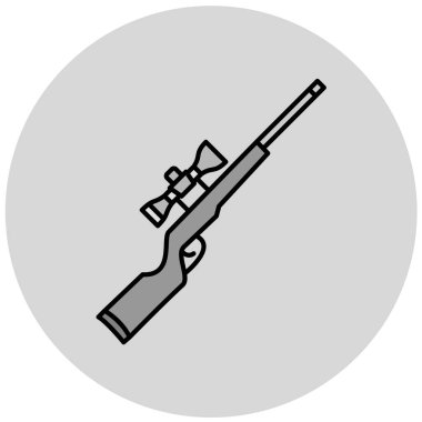 Askeri silah ikonu. vektör illüstrasyonu