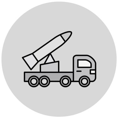 Roketli kamyonun vektör çizimi