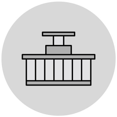 Modern siyah simge çizgisinin vektör illüstrasyonu.