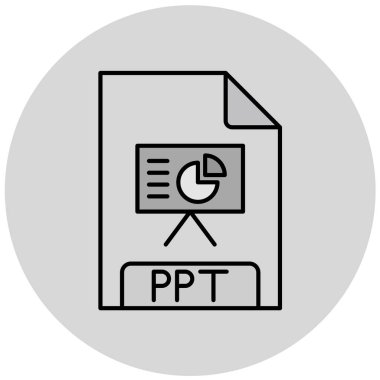 ppt dosya biçimi simgesinin çizimi