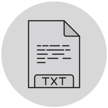 Txt dosya biçimi simgesinin çizimi