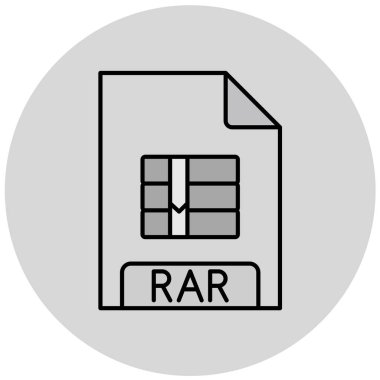 rar dosya biçimi simgesinin çizimi
