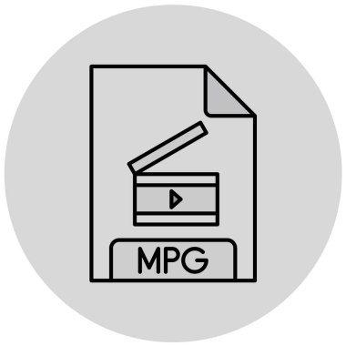 mpg dosya biçimi simgesinin illüstrasyonu