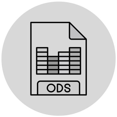 Ods dosya biçimi simgesinin çizimi