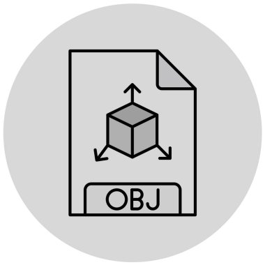 Obj dosya biçimi simgesinin çizimi