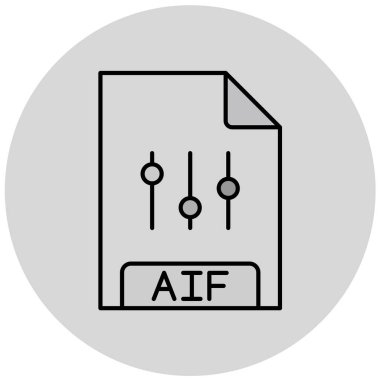 Dosya aif biçimi simgesinin illüstrasyonu