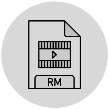 rm dosya biçimi simgesinin çizimi