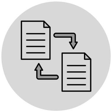 dosya belgesi simgesi, vektör illüstrasyonu