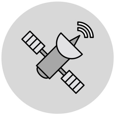 Uydu. Web simgesi basit illüstrasyon