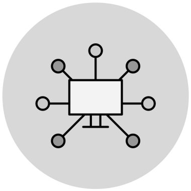 şebeke. Web simgesi basit illüstrasyon