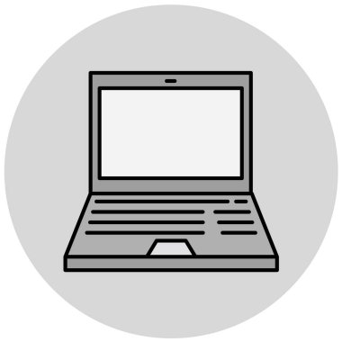 Dizüstü bilgisayar simgesi vektör çizimi