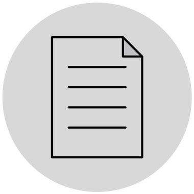 Belge. Web simgesi basit illüstrasyon