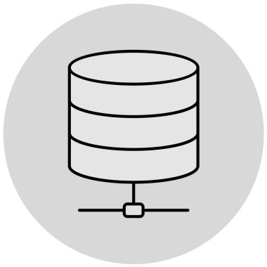 veritabanı. Web simgesi basit illüstrasyon