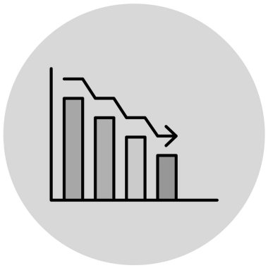 iş grafiği simgesi, vektör illüstrasyonu