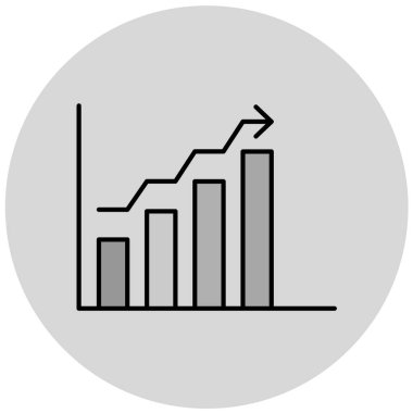 iş grafiği simgesi, vektör illüstrasyonu