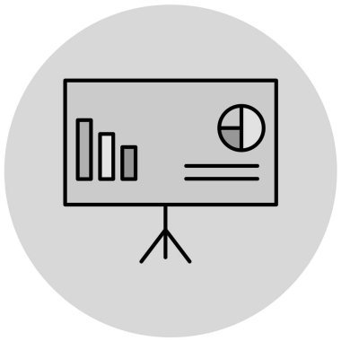 Sunum. Web simgesi basit illüstrasyon